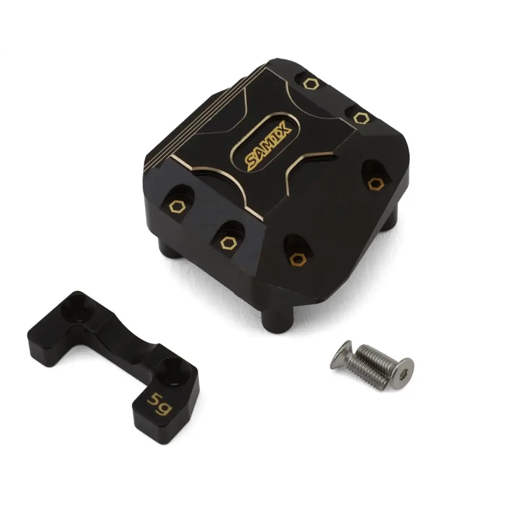 Samix Axial SCX10 Pro Adjustable Weight Brass Differential Cover (Black) (66g/71g)