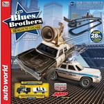 HO Blues Brothers 106 Miles to Chicago 28' Slot Car Racing Set