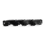 HO 34' 2-Bay Rib Side Hopper with Load, C&O #1 (4)