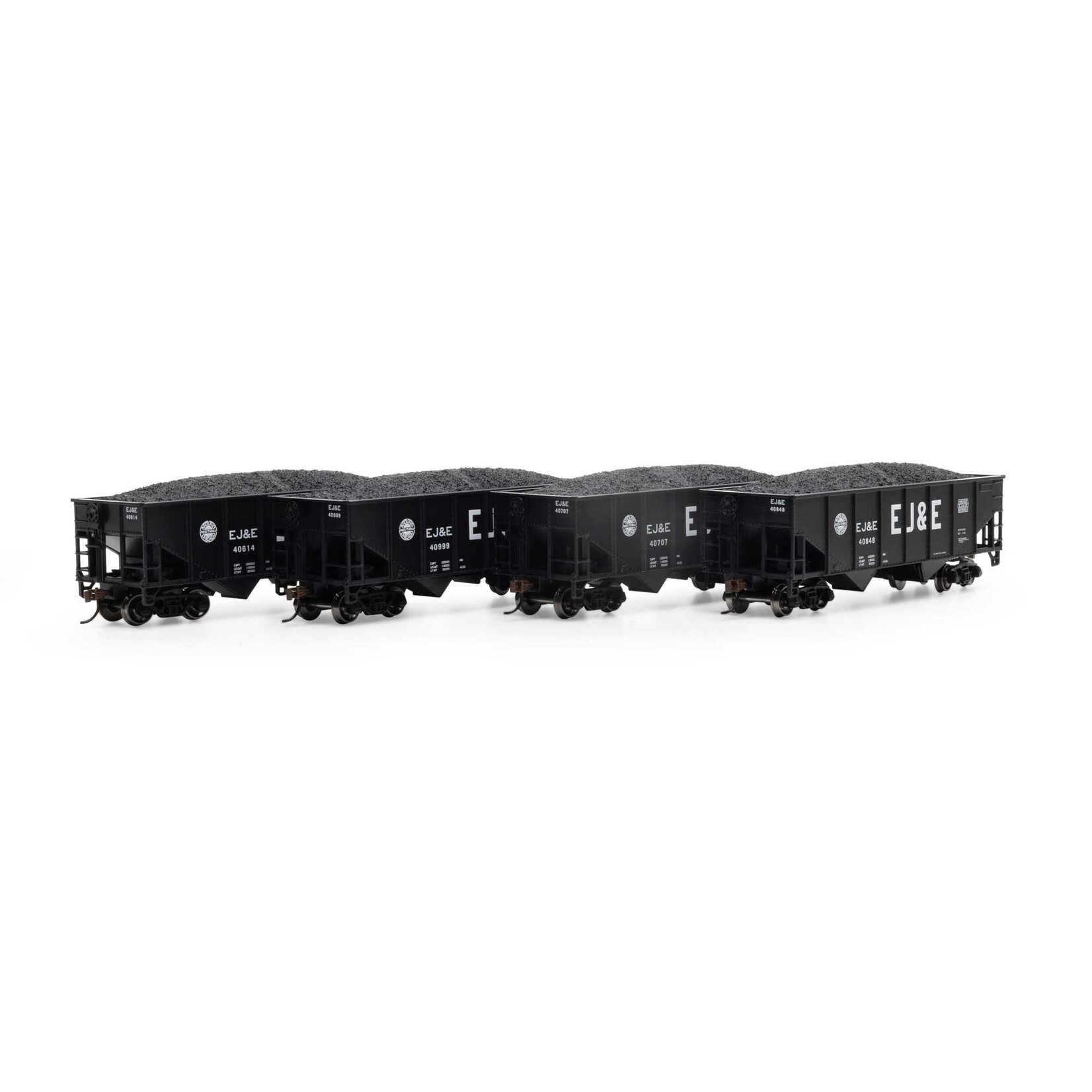 HO 34' 2-Bay Rib Side Hopper with Load, EJ&E #1 (4)