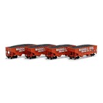 HO 34' 2-Bay Rib Side Hopper with Load, WDLX #1 (4)
