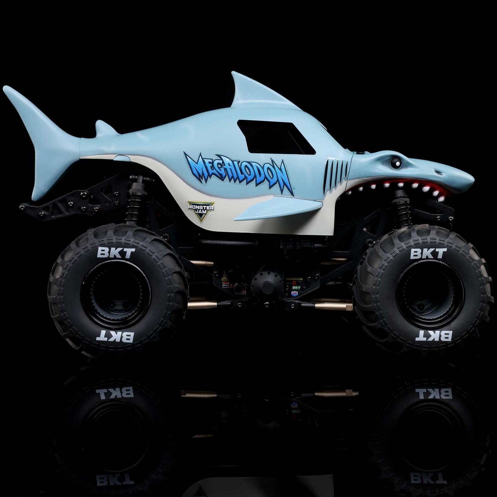 Losi 1/18 Mini LMT Megalodon 2S 4X4 RTR Brushed Monster Truck (Battery & Charger Included), Blue