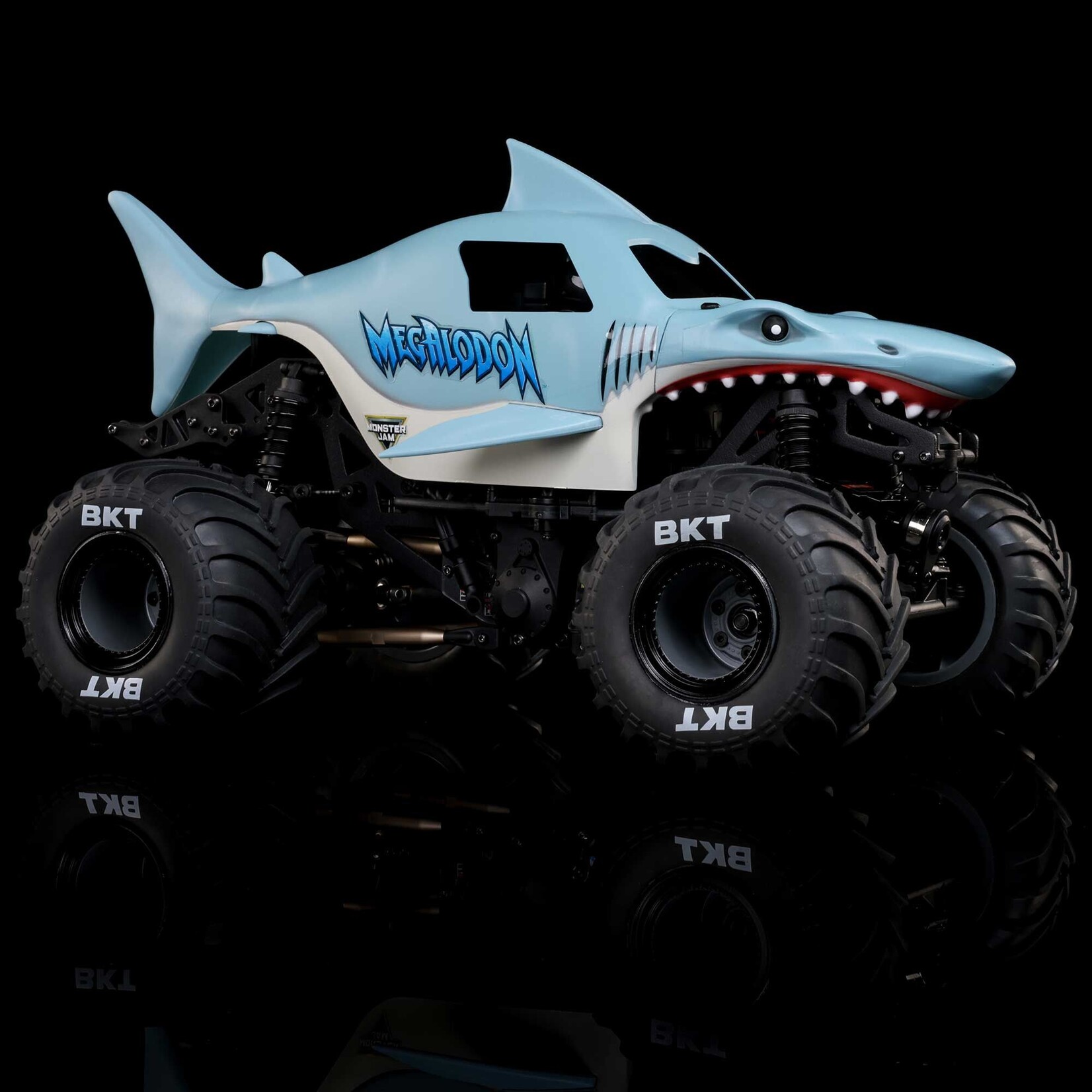 Losi 1/18 Mini LMT Megalodon 2S 4X4 RTR Brushed Monster Truck (Battery & Charger Included), Blue