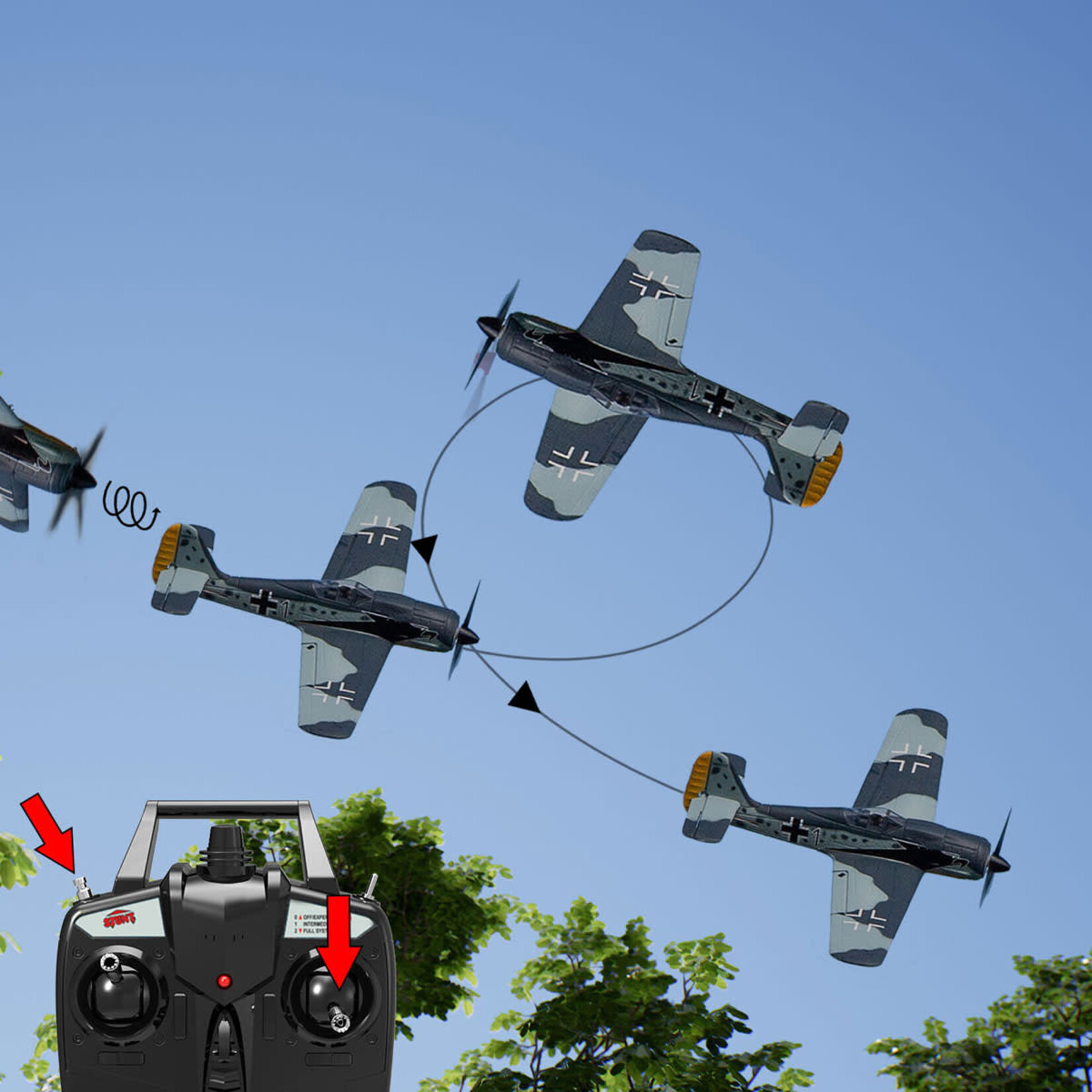 Rage R/C Focke-Wulf Fw 190 Micro RTF Airplane with PASS System