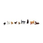 Woodland Scenics HO Scenic Accents Cat (1) & Dogs (8)