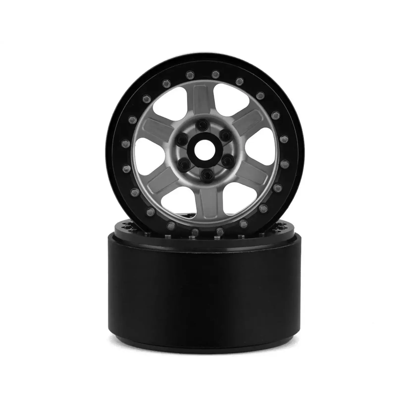 SSD RC Challenger 2.2" Beadlock Crawler Wheels (Silver) (2)