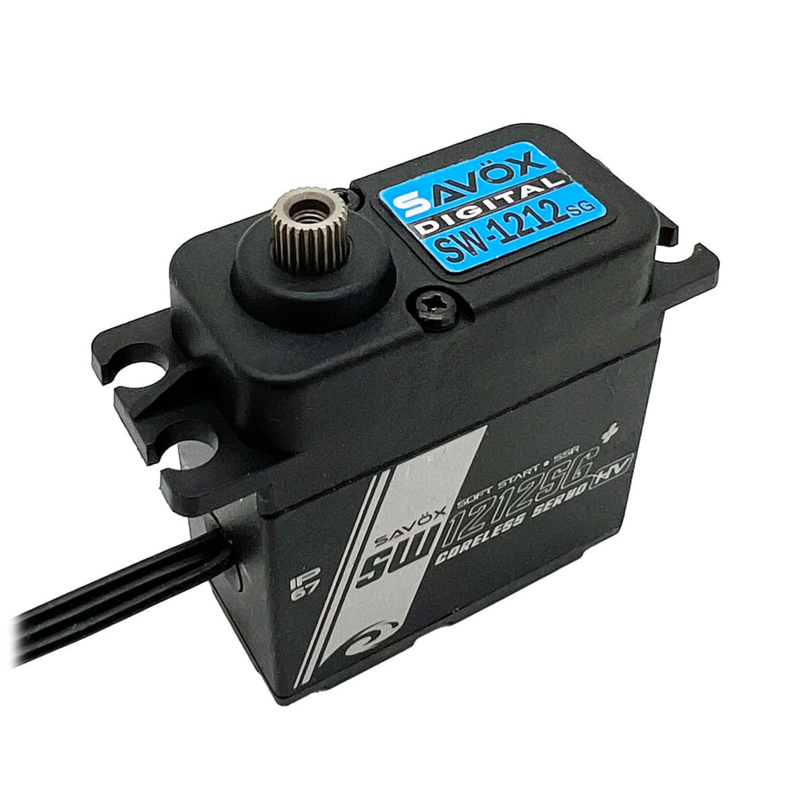 Savox Waterproof, High Torque, High Volt Crless Dig Servo, 0.13 sec/722oz @ 8.4V -Black Edition