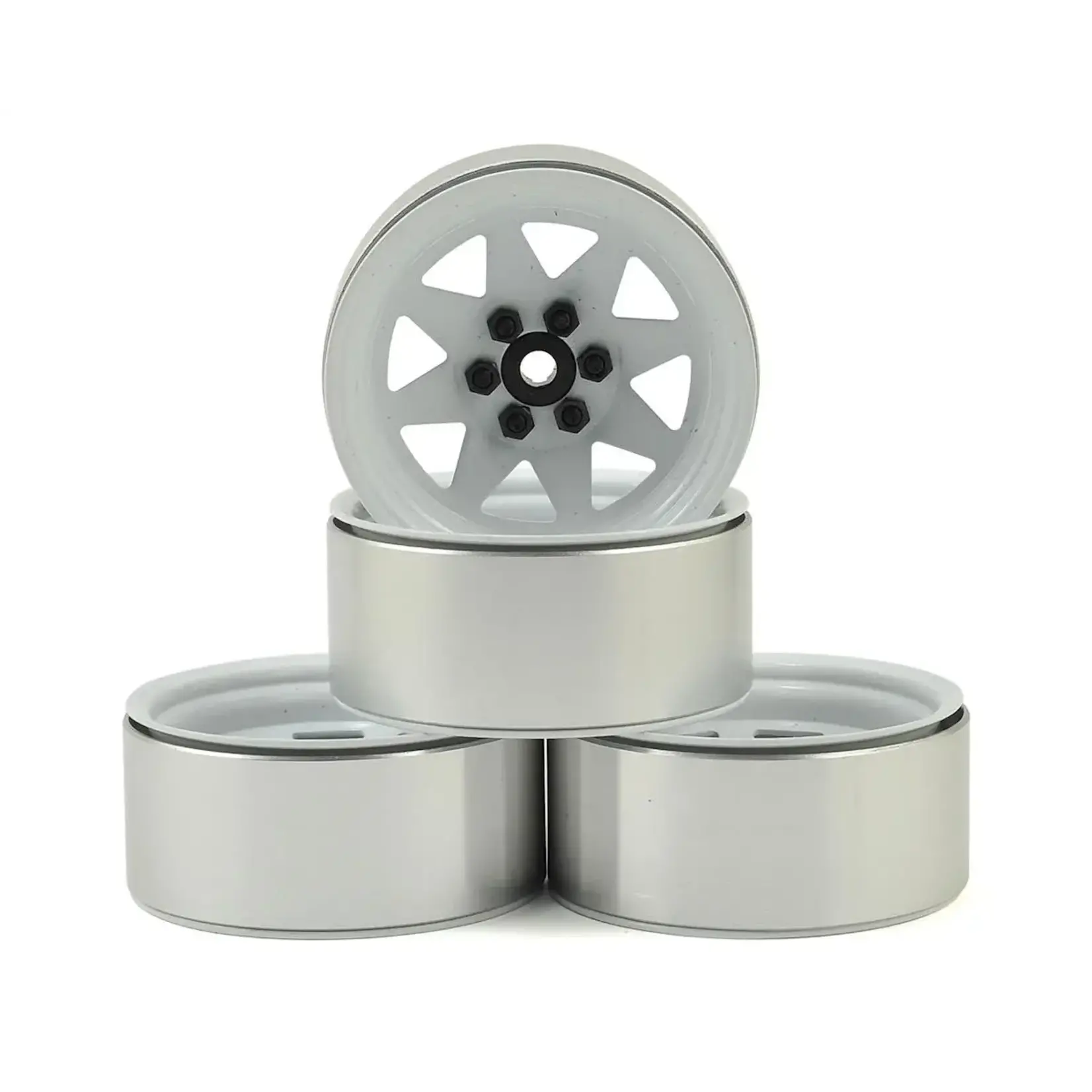 RC4WD 6 Lug Wagon 2.2 Steel Stamped Beadlock Wheels (White) (4)