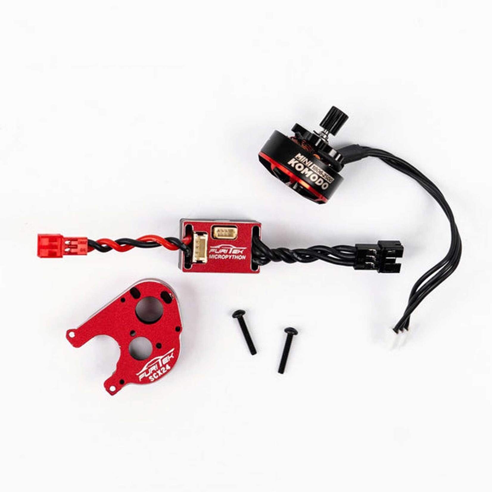 FuriTek MicroSilk Power Combo: Micro Python Brushless ESC & Mini Komodo V2 2500KV Motor, 1/24 Axial SCX24 Vehicles