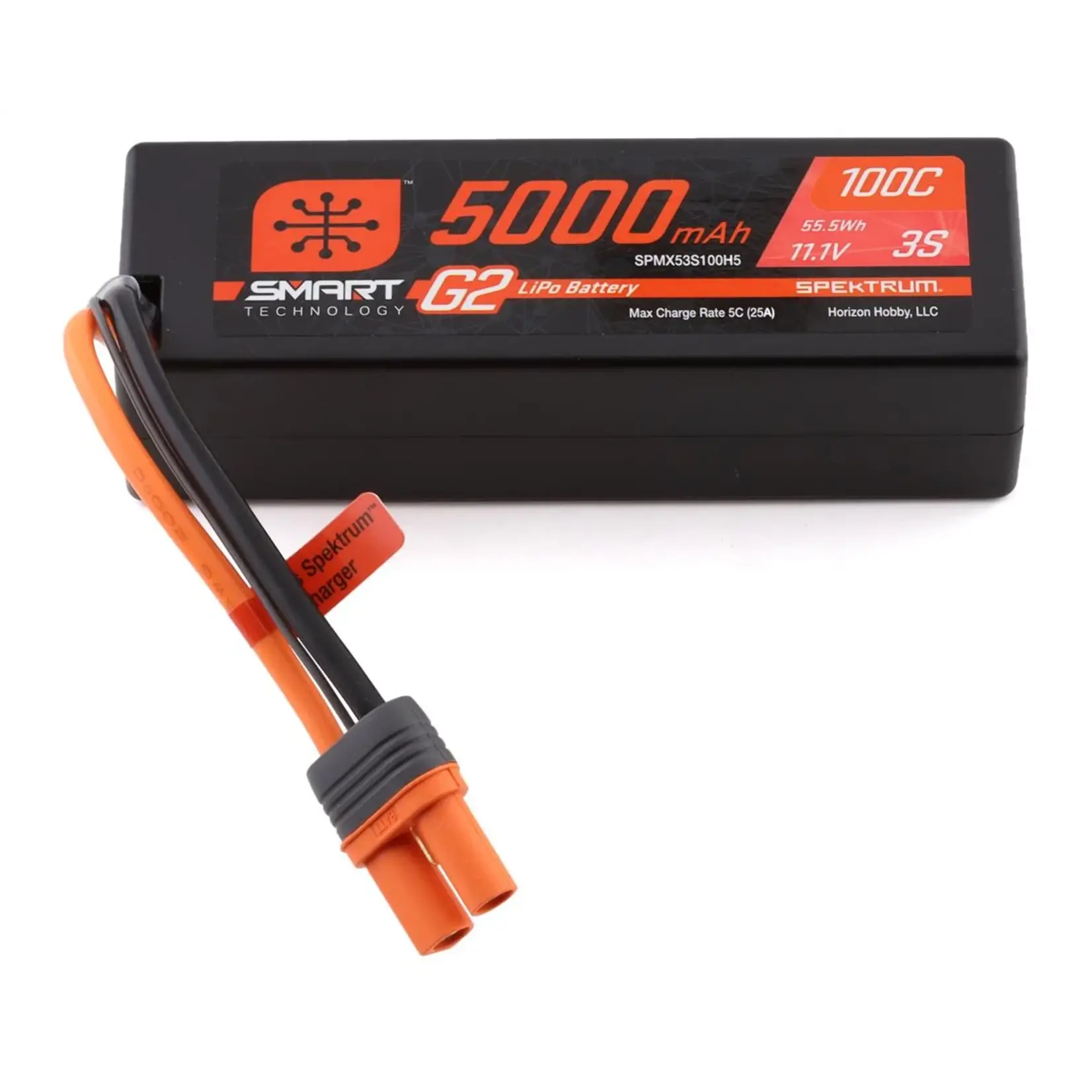 Spektrum 5000mAh 3S 11.1V Smart G2 Hard Case LiPo 100C IC5
