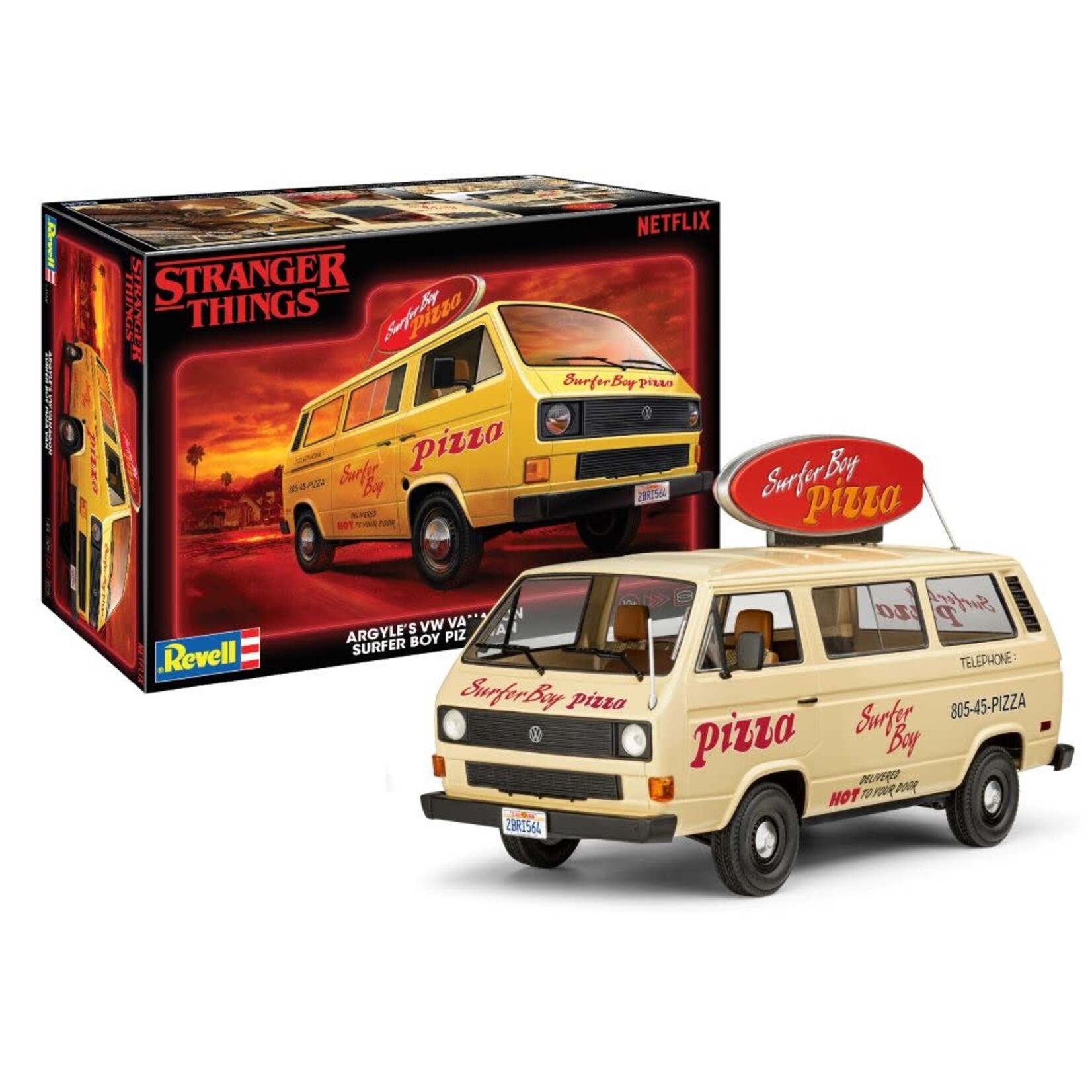 Revell 1/25 Stranger Things Argyle's Surfer Boy VW T3 Pizza Van