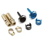 1UpRacing "Lockdown" Adjustable Bullet Plug Grips w/5mm Bullets (Blue/Black)