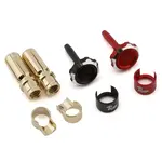1UpRacing "Lockdown" Adjustable Bullet Plug Grips w/5mm Bullets (Red/Black)