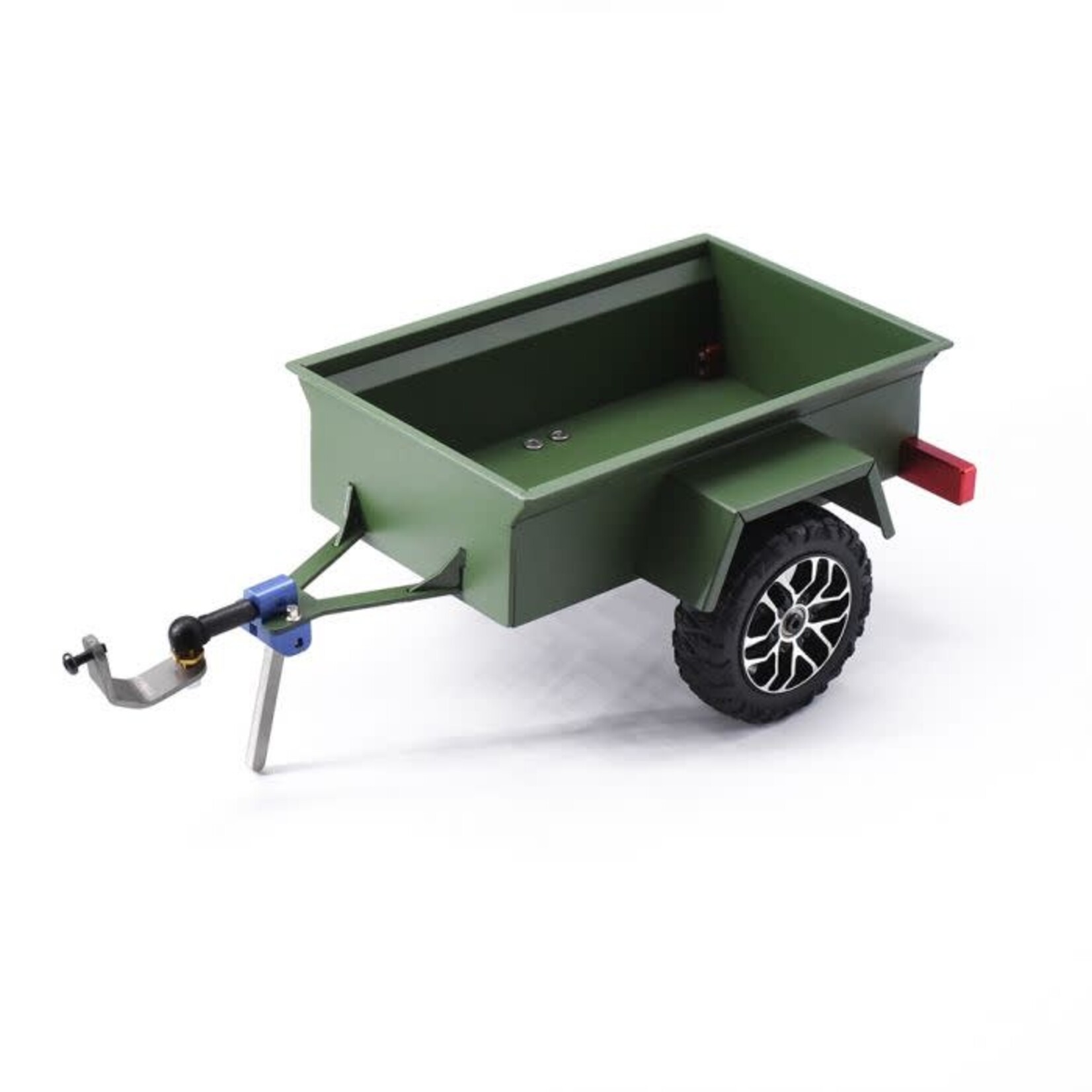 PowerHobby Aluminum Mini RC Crawler 1/24 Trailer, Green, for Axial SCX24 / Enduro24