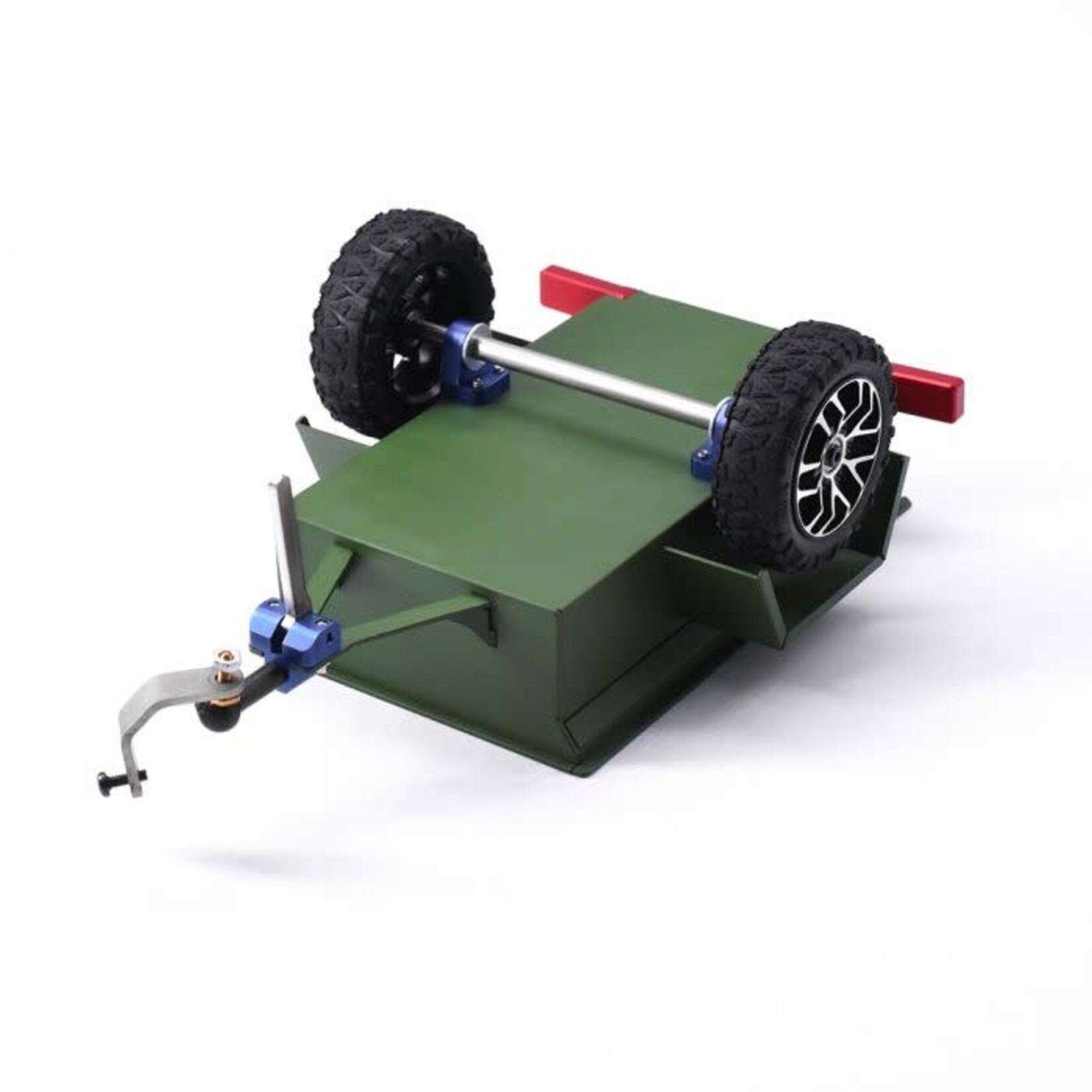PowerHobby Aluminum Mini RC Crawler 1/24 Trailer, Green, for Axial SCX24 / Enduro24