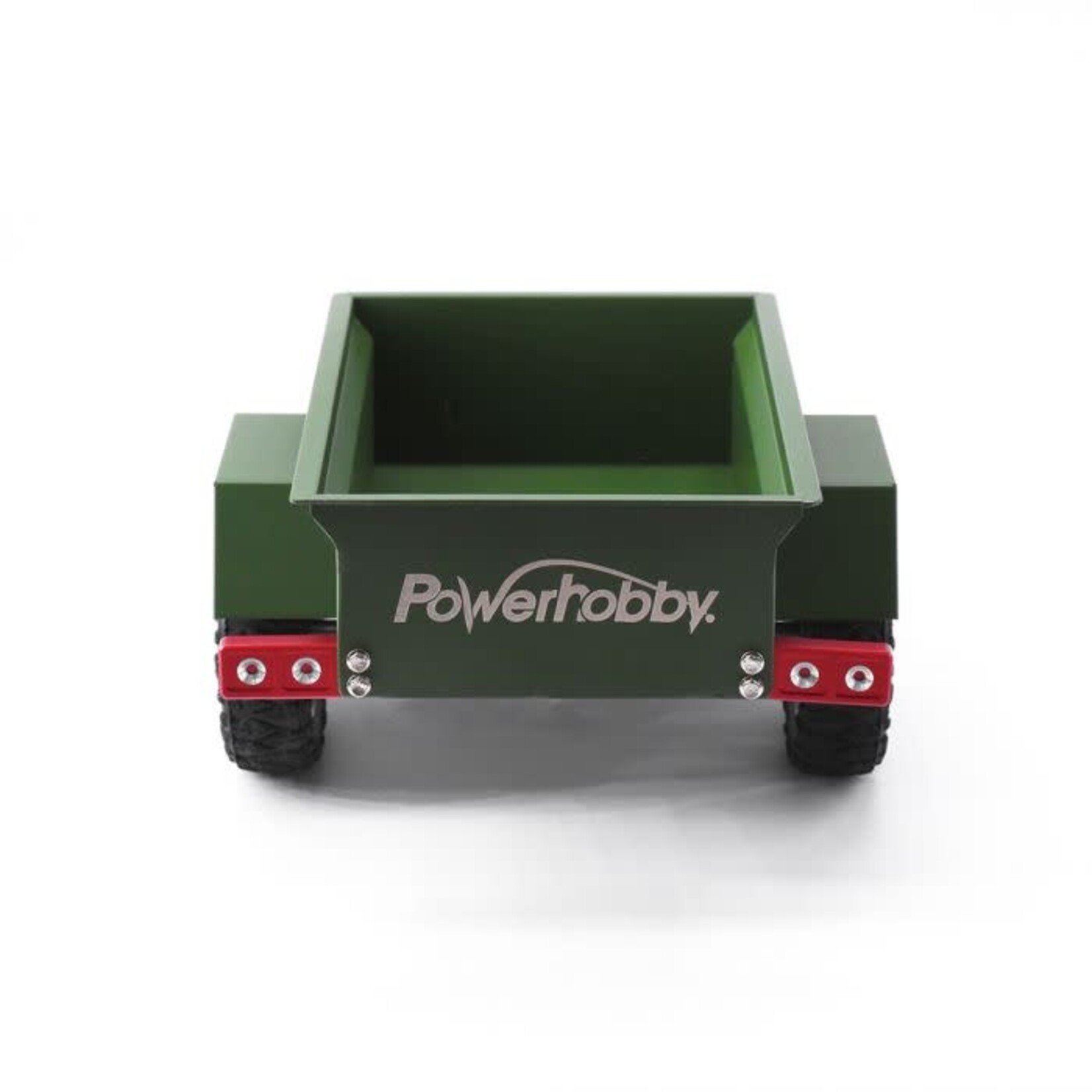 PowerHobby Aluminum Mini RC Crawler 1/24 Trailer, Green, for Axial SCX24 / Enduro24