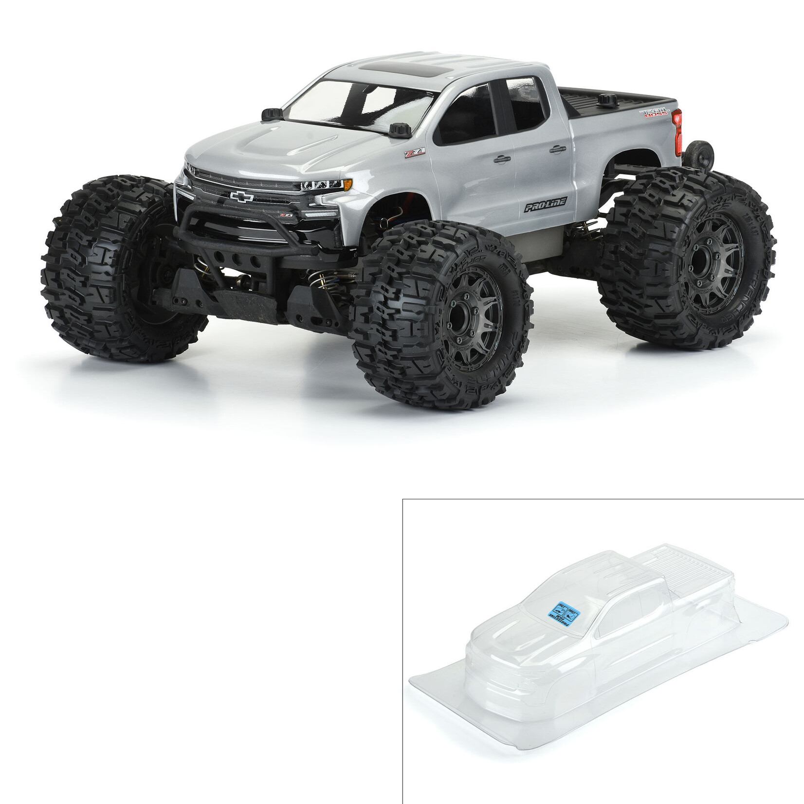 Pro-Line 1/10 2019 Chevy Silverado Z71 Trail Boss Clear Body: Stampede 4x4