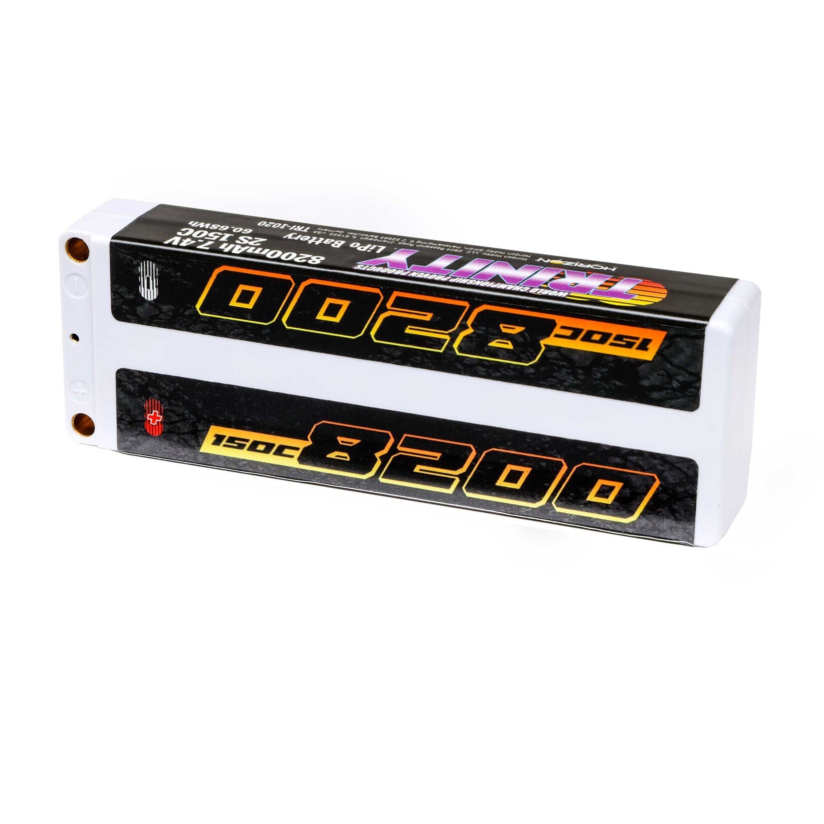 Team Trinity 7.4V 8200mAh 2S 150C Stick LiPo Battery, 5mm Bullets