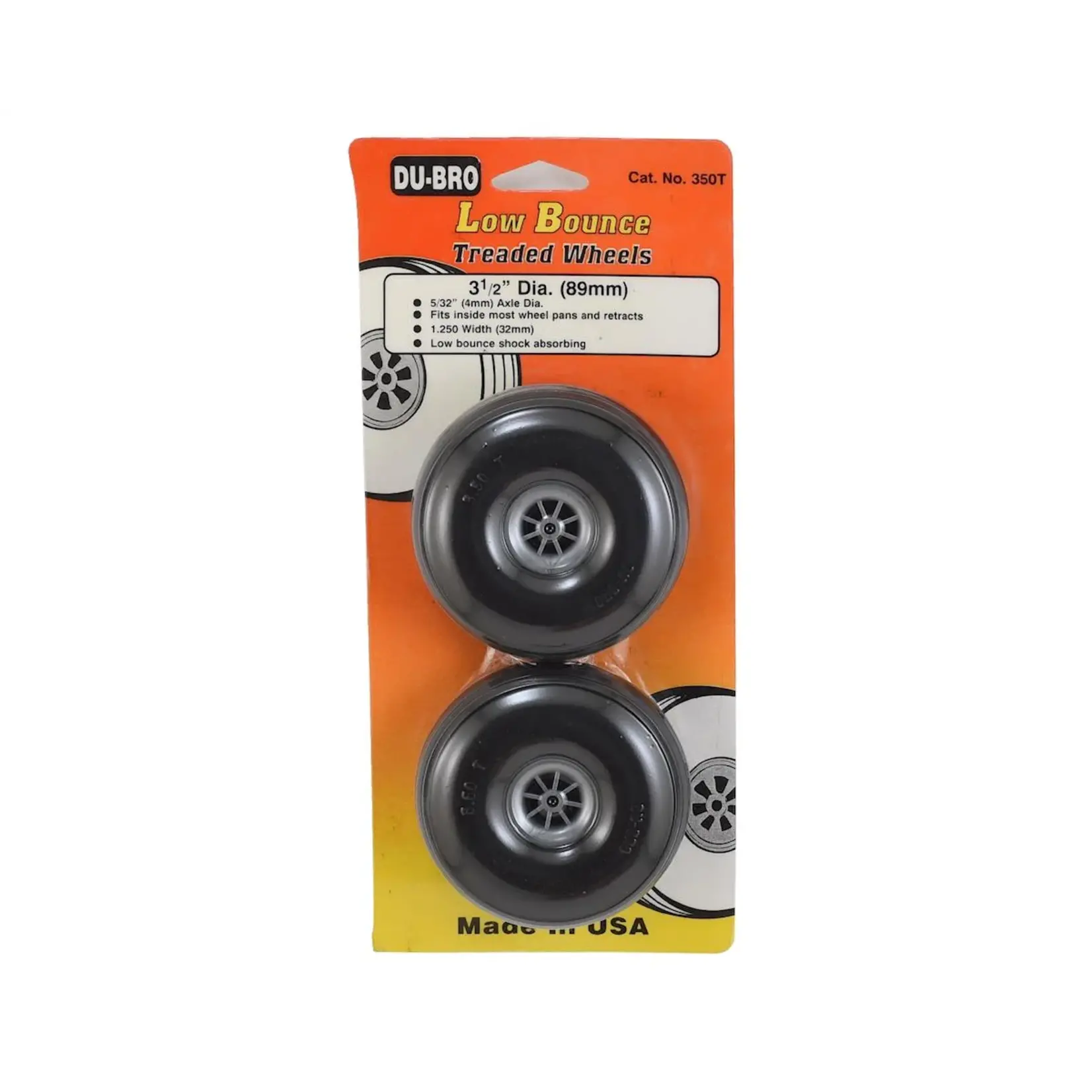 Du-Bro Treaded Wheels,3-1/2