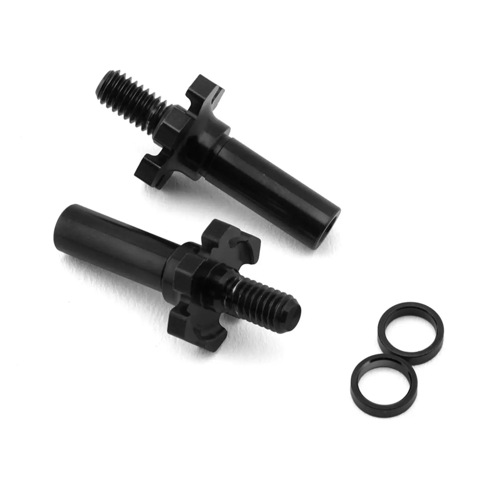 JConcepts RC10B7/RC10B7D Adjustable Titanium Front Axle (Black) (2)
