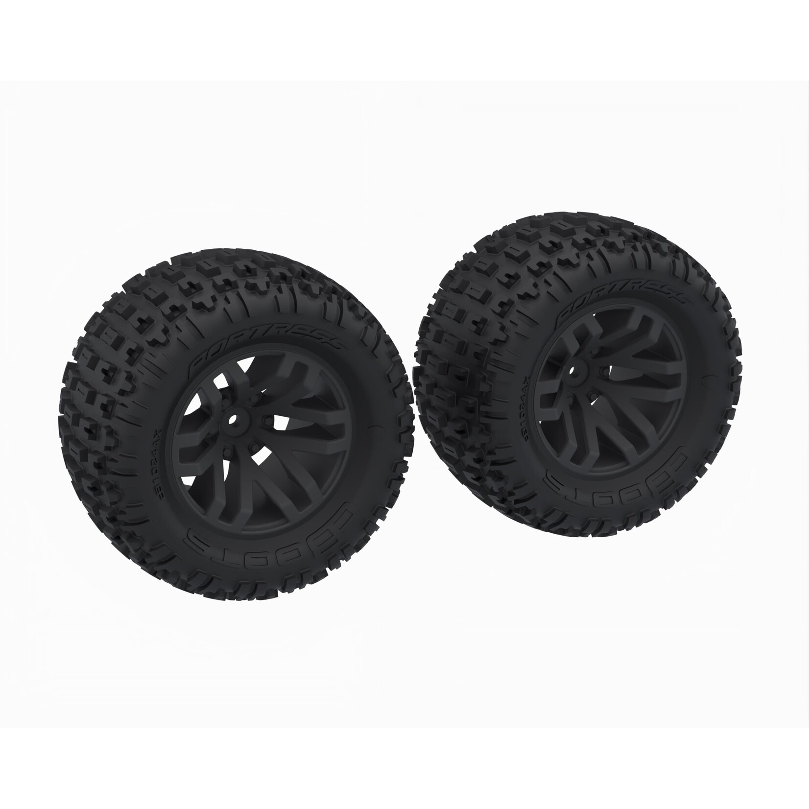 Arrma dBoots 'FORTRESS MT' Tire Set Glued, Black (2)