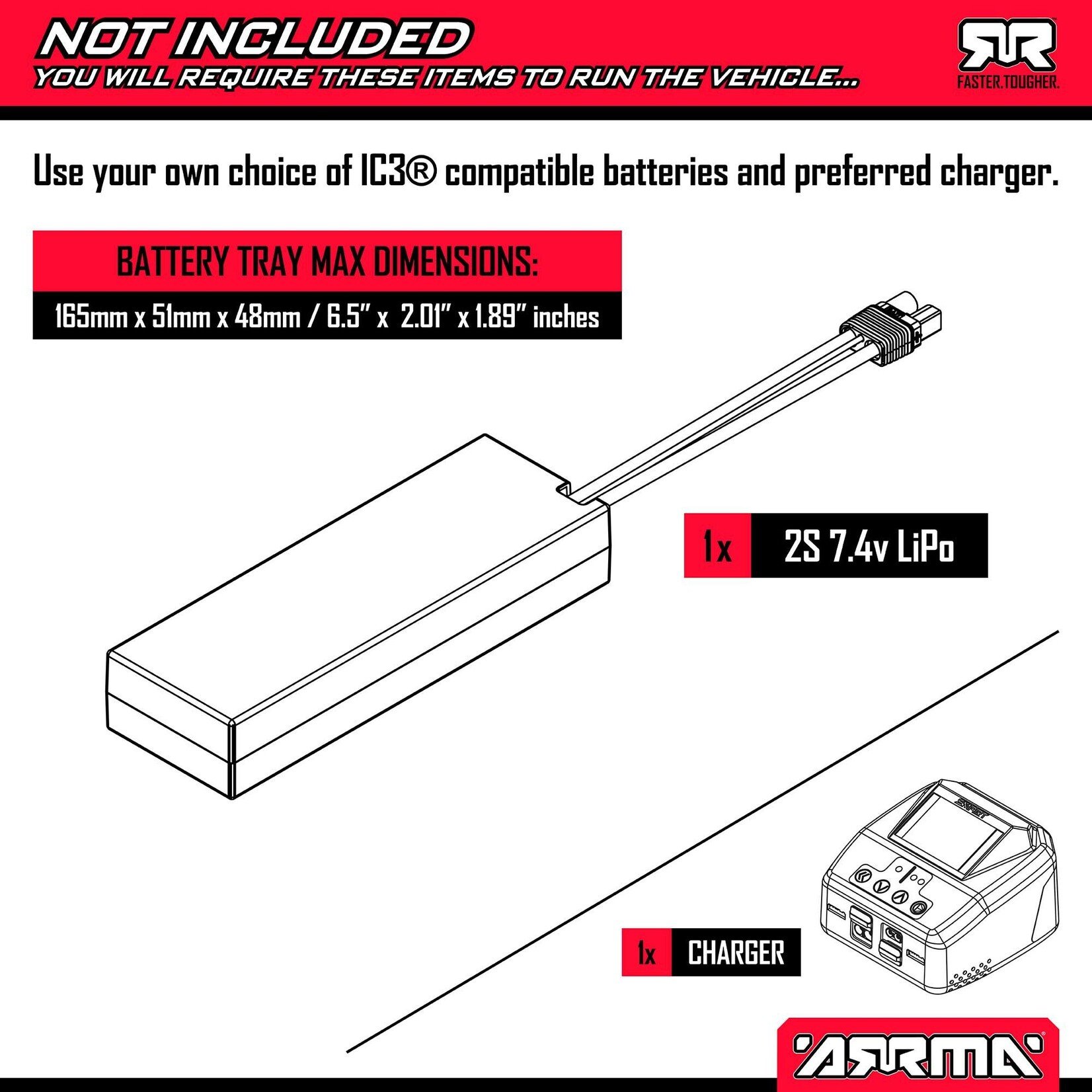 Arrma 1/10 GRANITE 4X4 RTR Brushed Monster Truck, Blue
