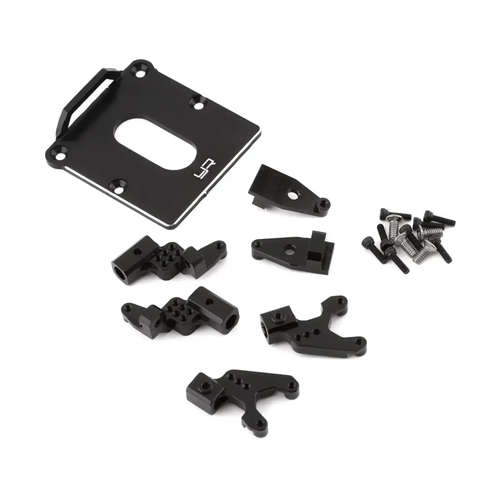 Yeah Racing Axial SCX24 Front & Rear Adjustable Shock Mounts (Black)