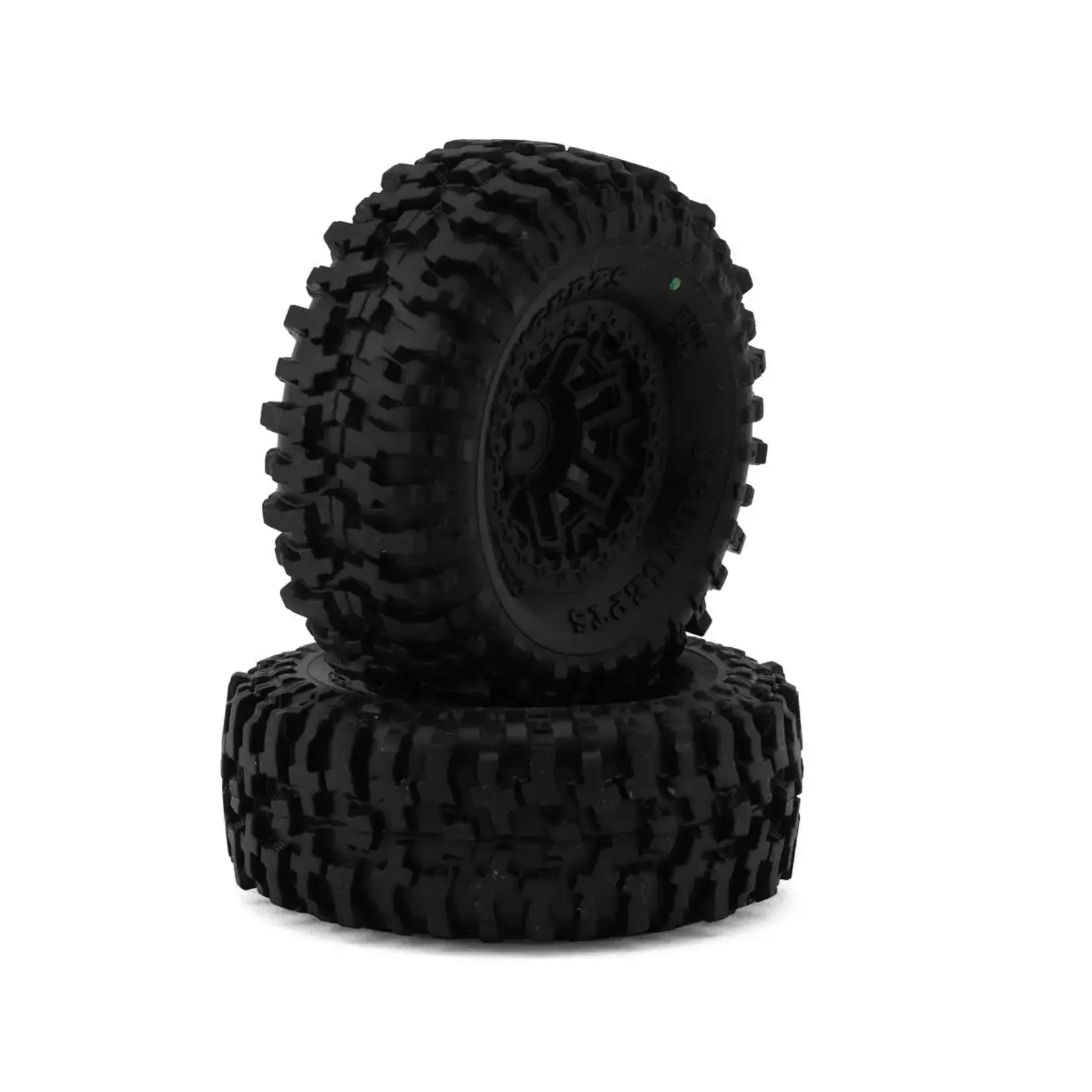 JConcepts Tusk 1.0" Pre-Mounted Tires w/Shuttle Wheels (2) (2.25”) (Green)