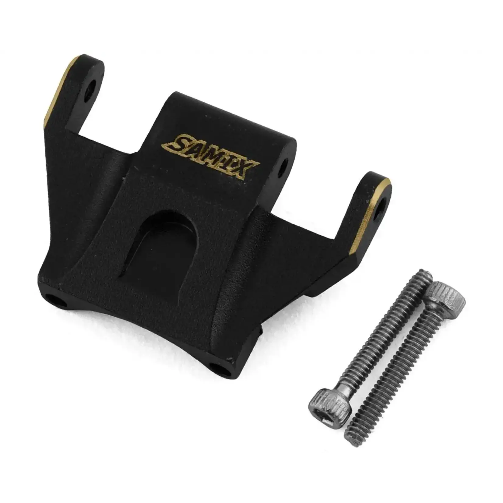Samix SCX24 Brass Rear Upper Link Mount (Black) (5g)