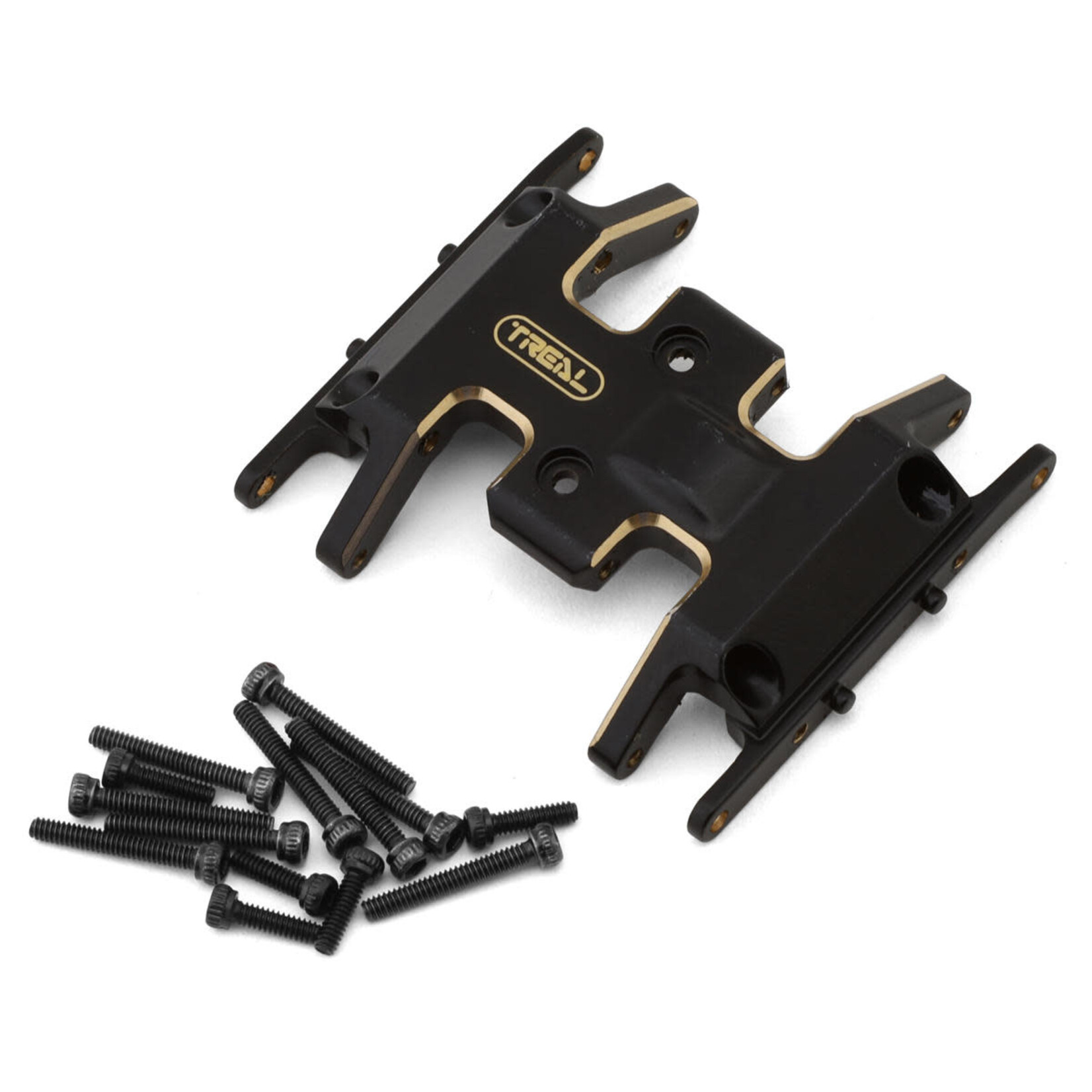 Treal Hobby Axial SCX24 Brass Skid Plate (Black) (13.9g)