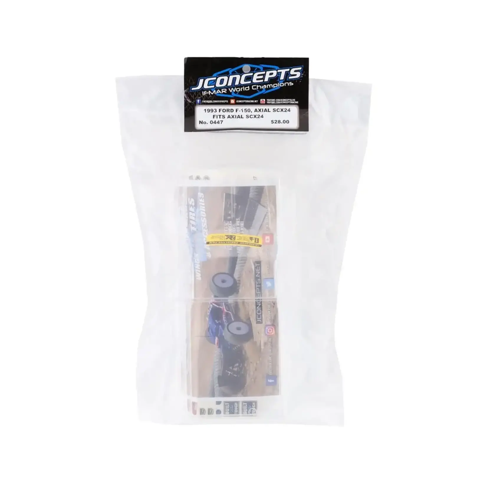 JConcepts 1993 Ford F-150 Clear Body, for Axial SCX24