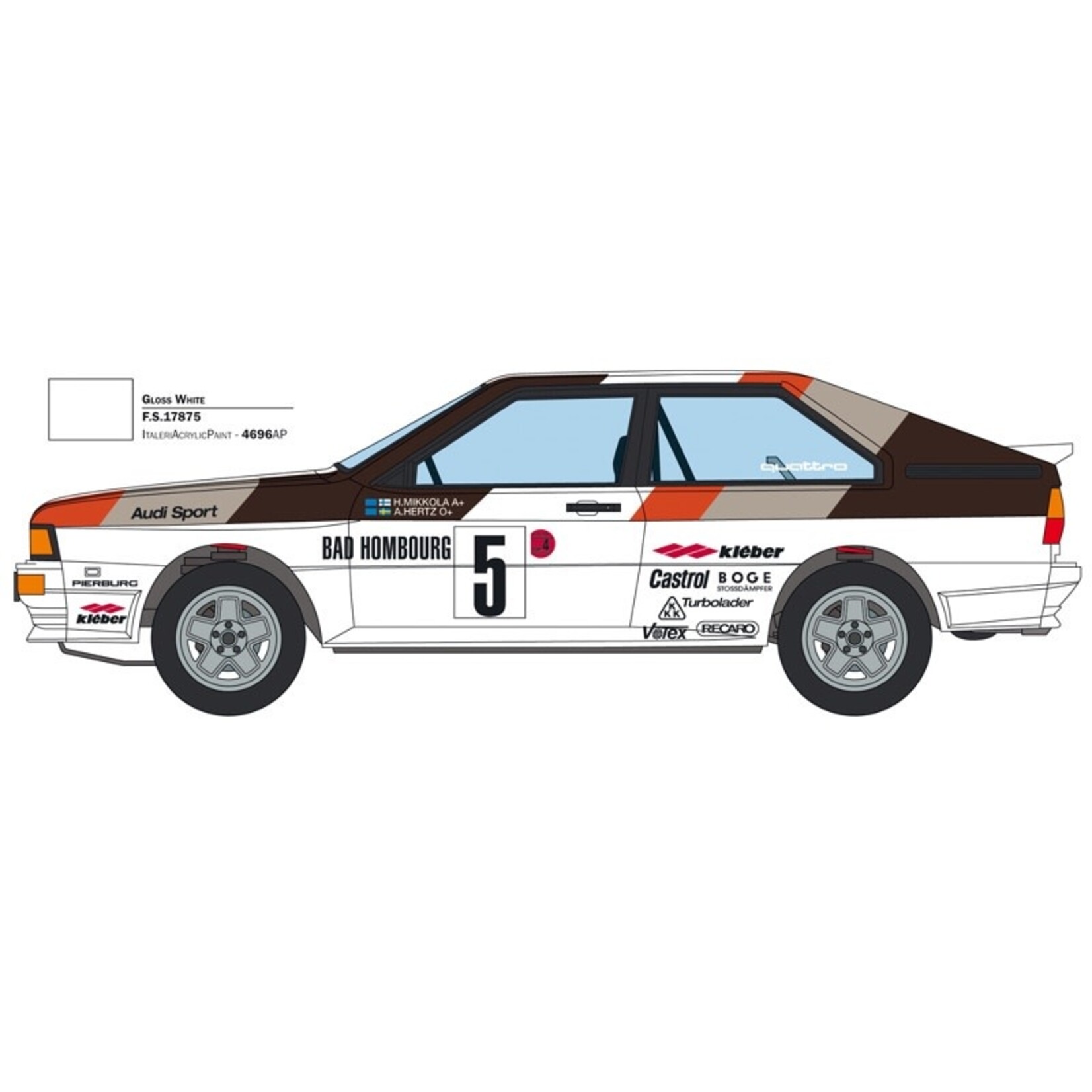 Italeri 1/24 Audi Quattro Rally