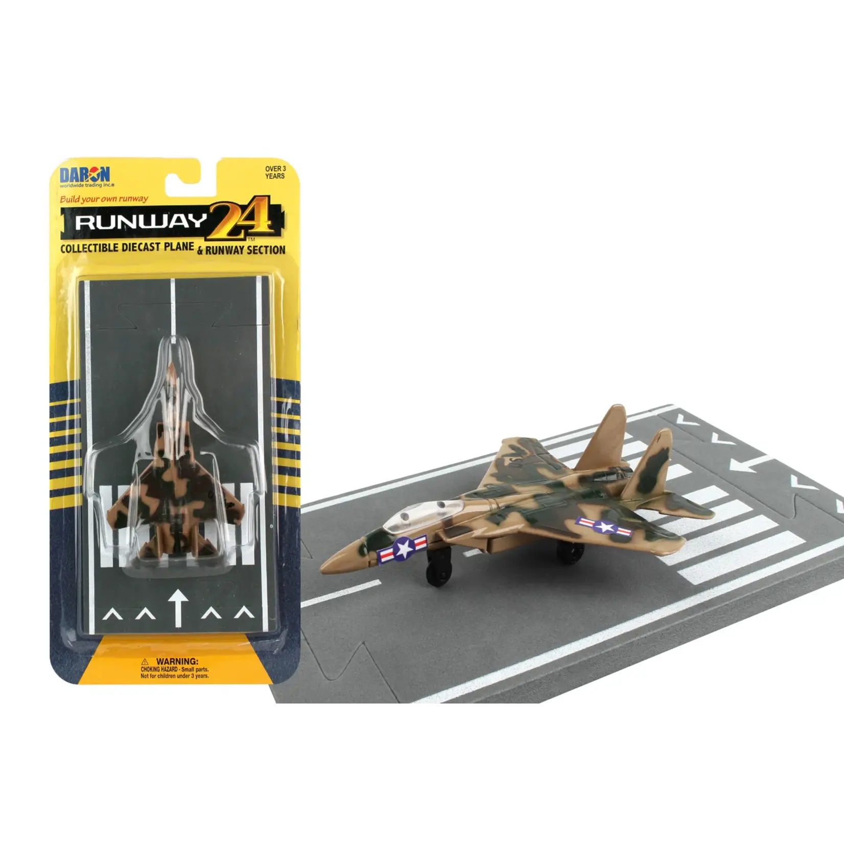 Runway 24 F15 Eagle (Desert Camo) USAF Military Plane