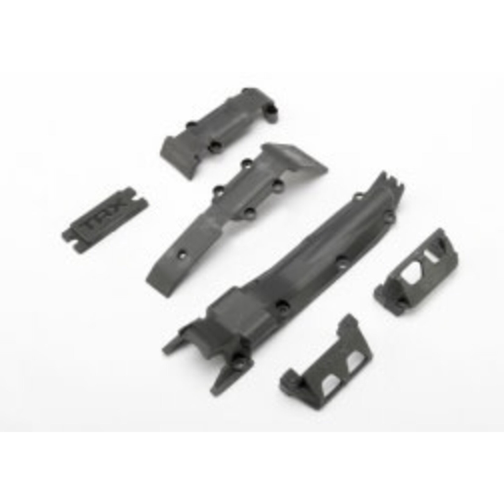 Traxxas Skidplate set, front (1)/ rear (1)/ transmission (1) (black)