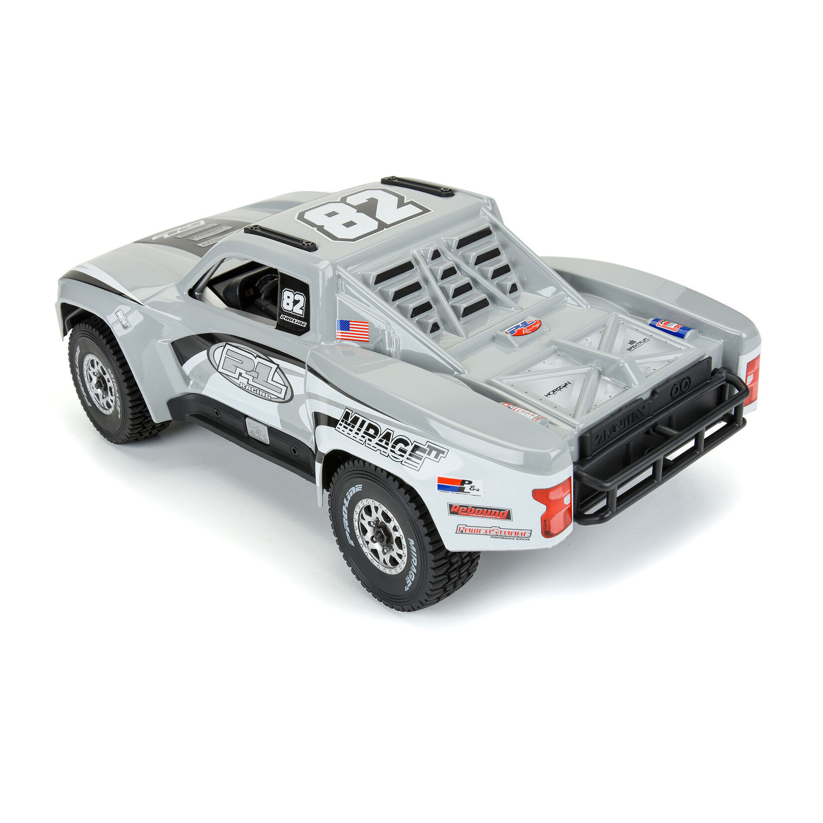 Pro-Line 1/16 Pre-Cut 2019 Chevy Trophy Truck Tough-Color Gray Body: GROM