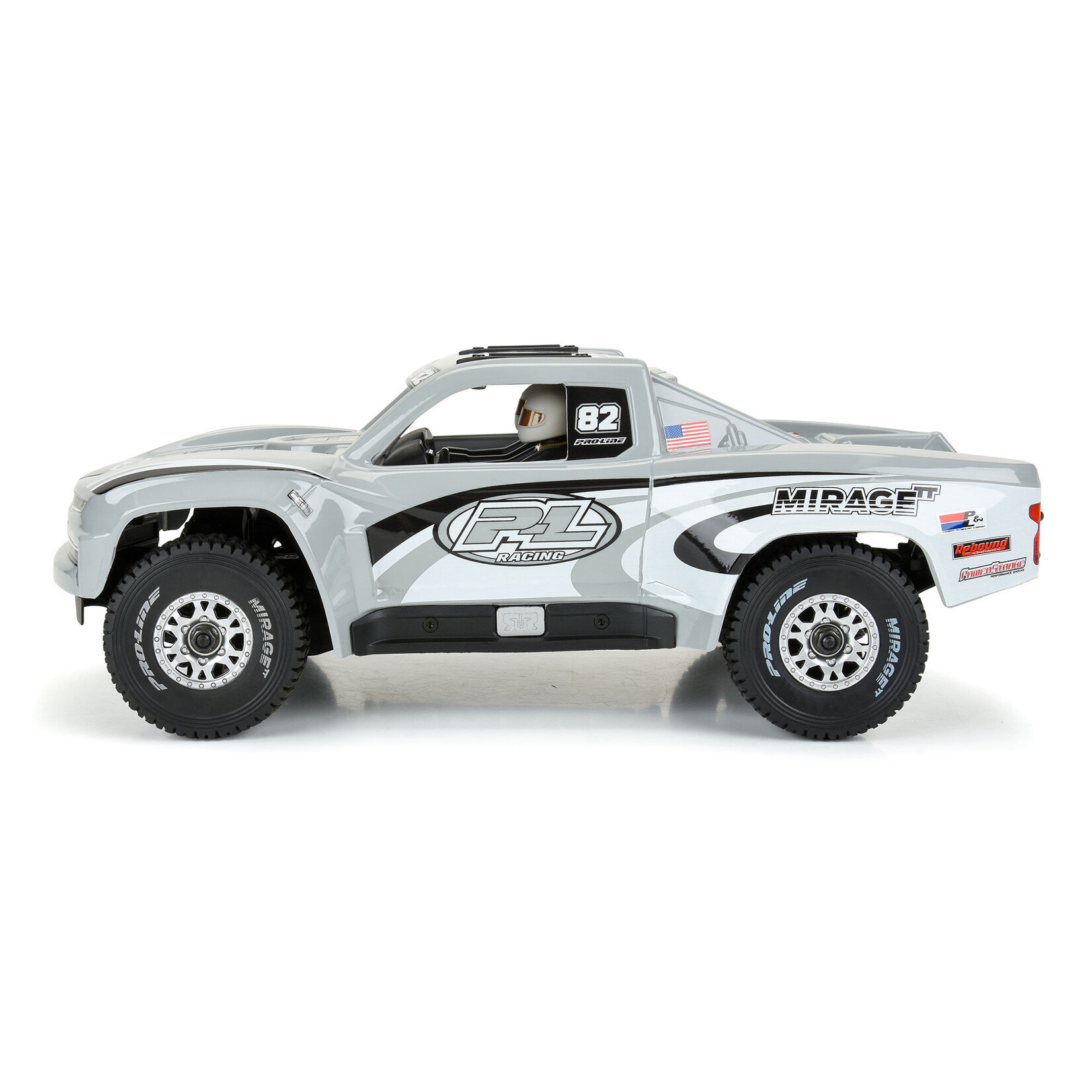 Pro-Line 1/16 Pre-Cut 2019 Chevy Trophy Truck Tough-Color Gray Body: GROM