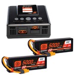 Spektrum Smart Powerstage 4S Surface Bundle: (2) G2 5000mAh 2S LiPo IC5 & S250 Charger