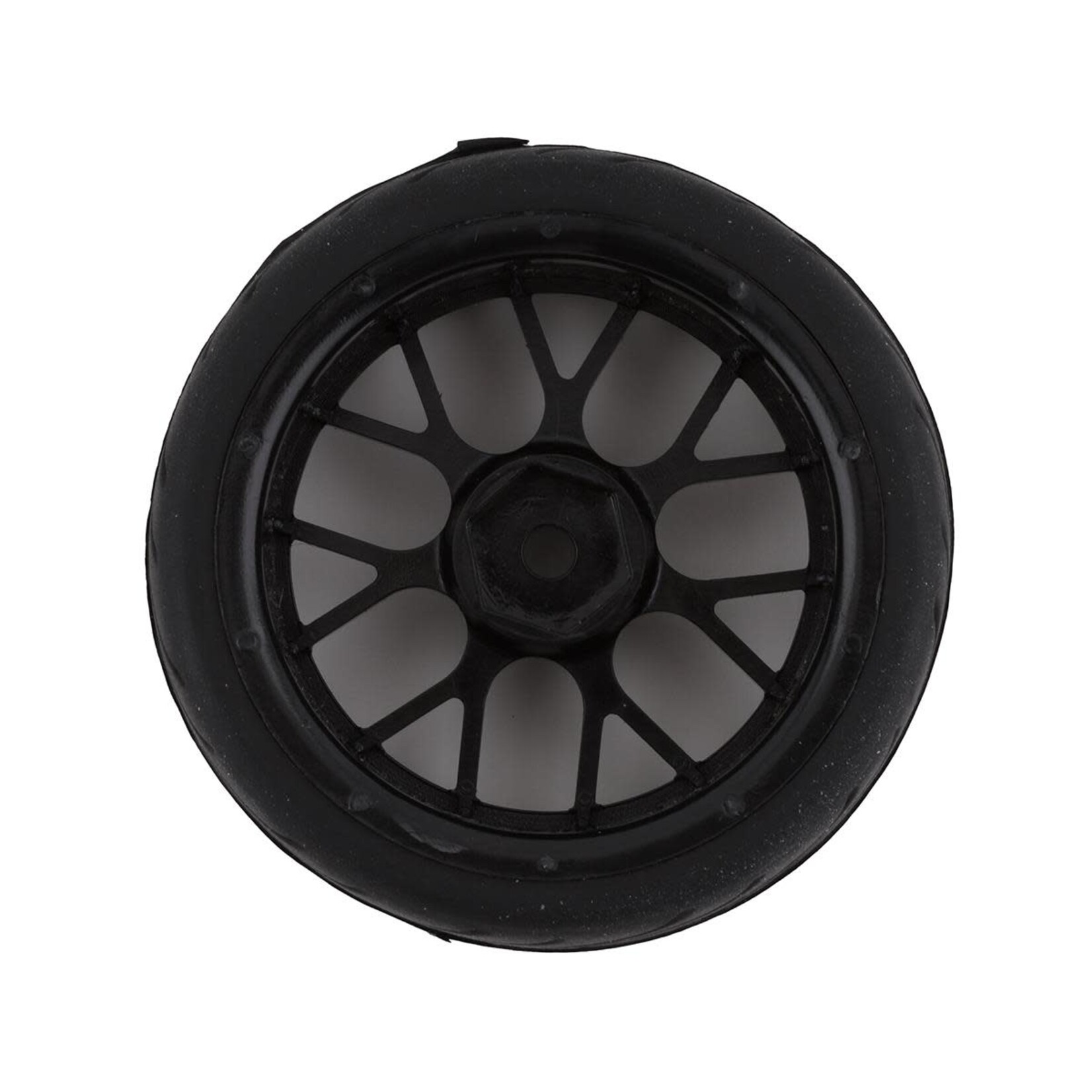 Yeah Racing Spec T Pre-Mounted On-Road Touring Tires w/CS Wheels (Black) (4)