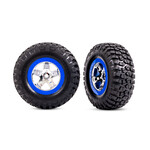 Traxxas SCT Chrome & Blue Wheels & BFGoodrich Tires (2)