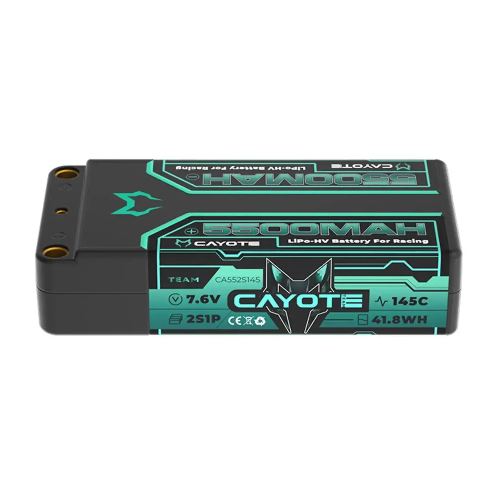 2S 145C LCG Shorty LiHV Battery (7.6V/5500mAh) w/5mm Bullets