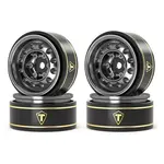 Treal Hobby Type K 1.0" 12-Hole Beadlock Classic Vintage Wagon Wheels (Grey) (4) (28.9g)