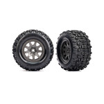 Traxxas Gray Front Wheels w/ Sledgehammer Tires (2) - Mini Maxx