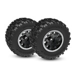 Traxxas Black & Satin Front Wheels w/ Sledgehammer Tires (2) - Mini Maxx