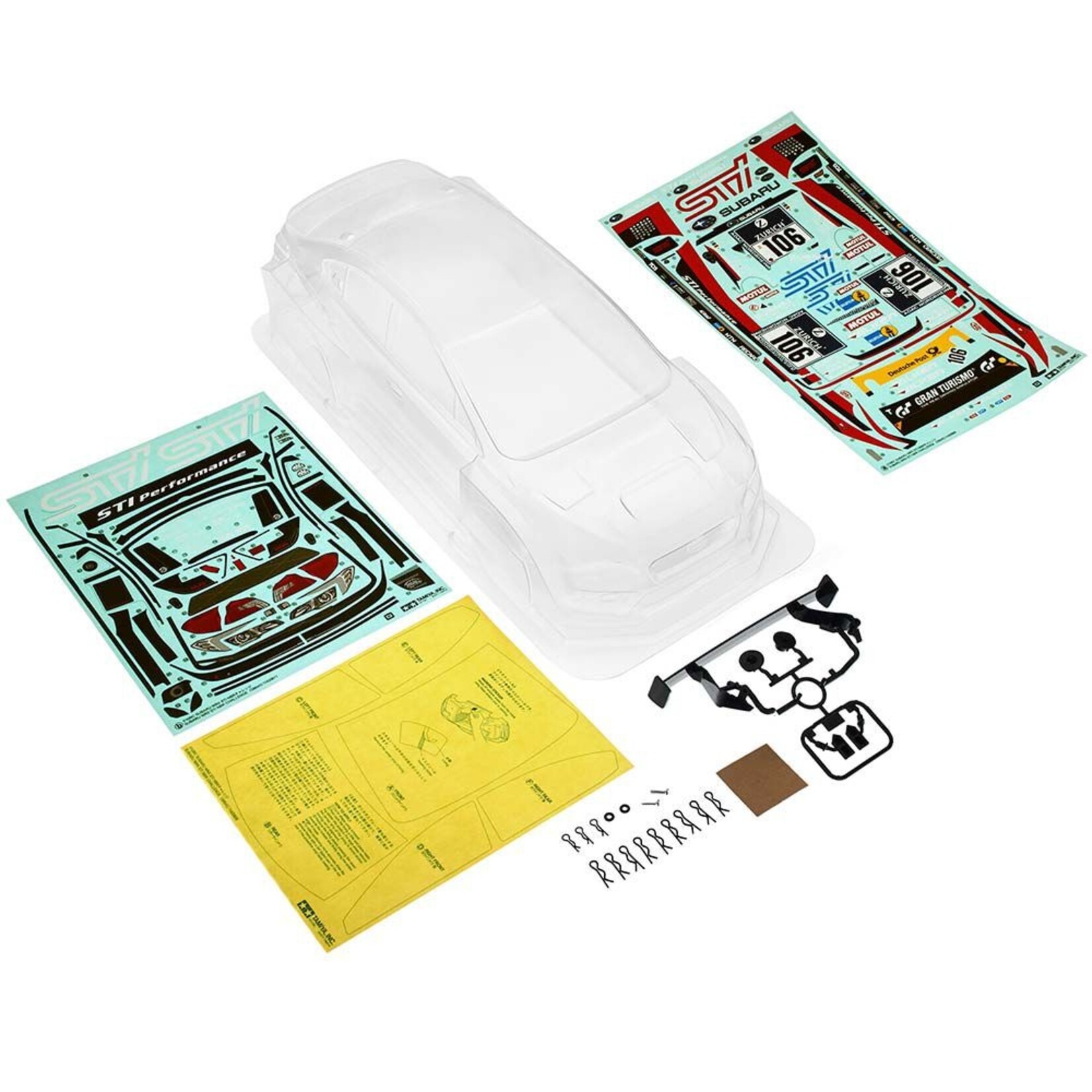Tamiya 1/10 Subaru WRX STI NBR Challenge Clear Body Parts Set