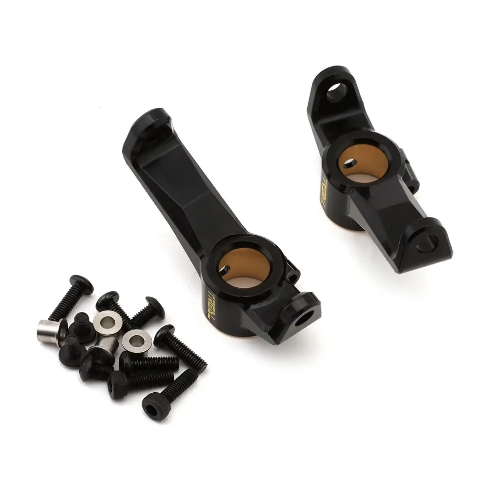 Treal Hobby Axial SCX10 Pro Brass Heavy Weight C-Hub Carriers (Black) (2) (62.9g)