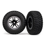 Traxxas SCT Black & Satin Chrome Wheels & BFGoodrich Tires (2)