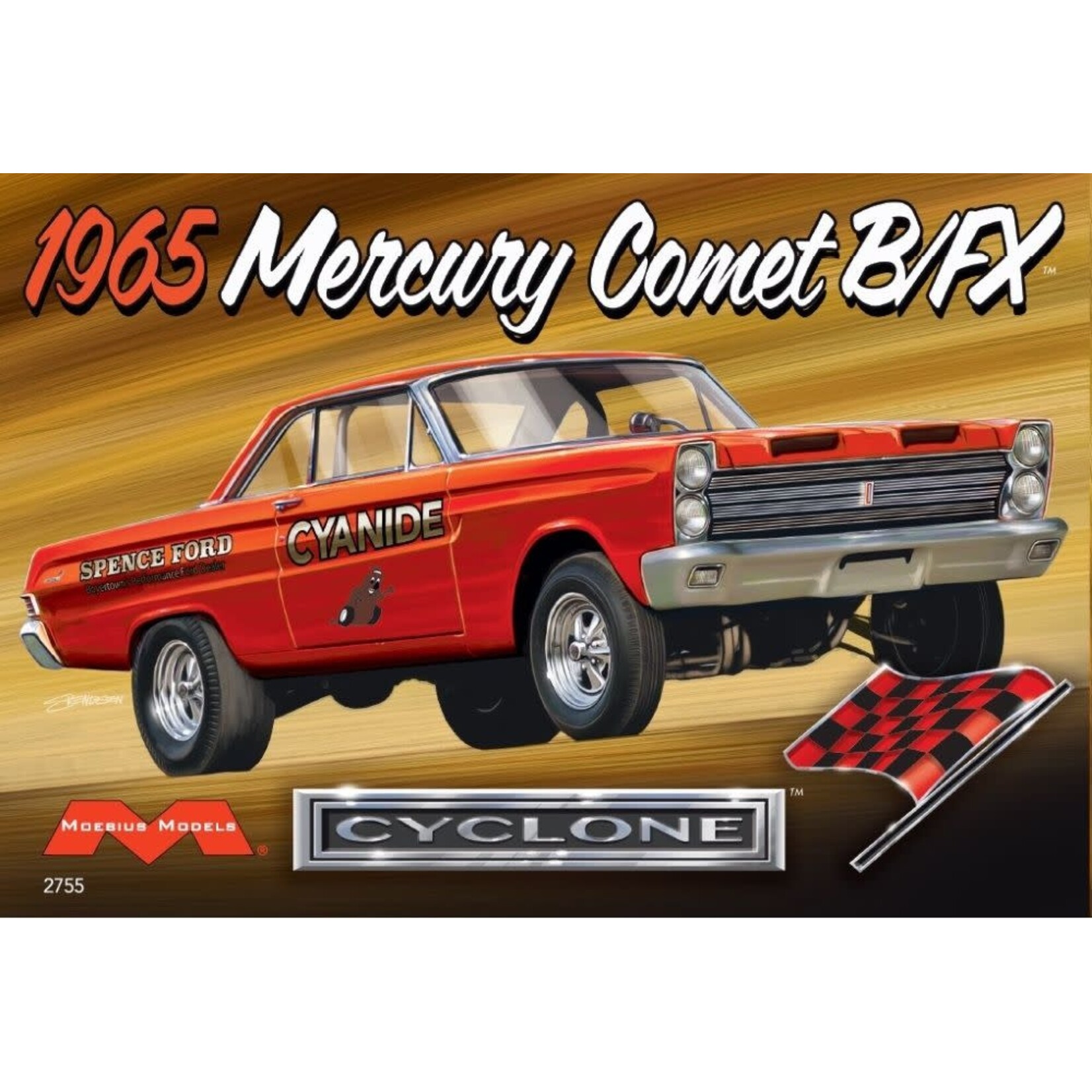 Moebius 1/25 1965 Mercury Comet B/FX Cyclone Drag Race Car
