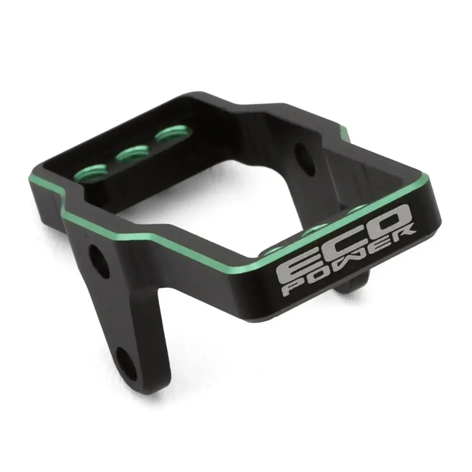 EcoPower CNC-Machined Aluminum Servo Mount for Traxxas™ TRX-4M (Black & Green)