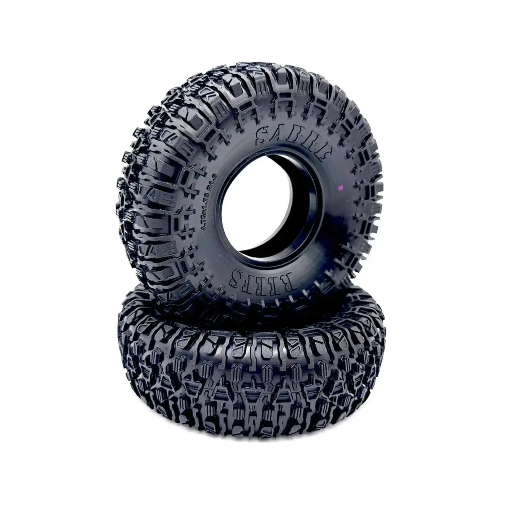 Reefs RC SABRE 1.9" Rock Crawler Tires (2) (Pink) w/Foams