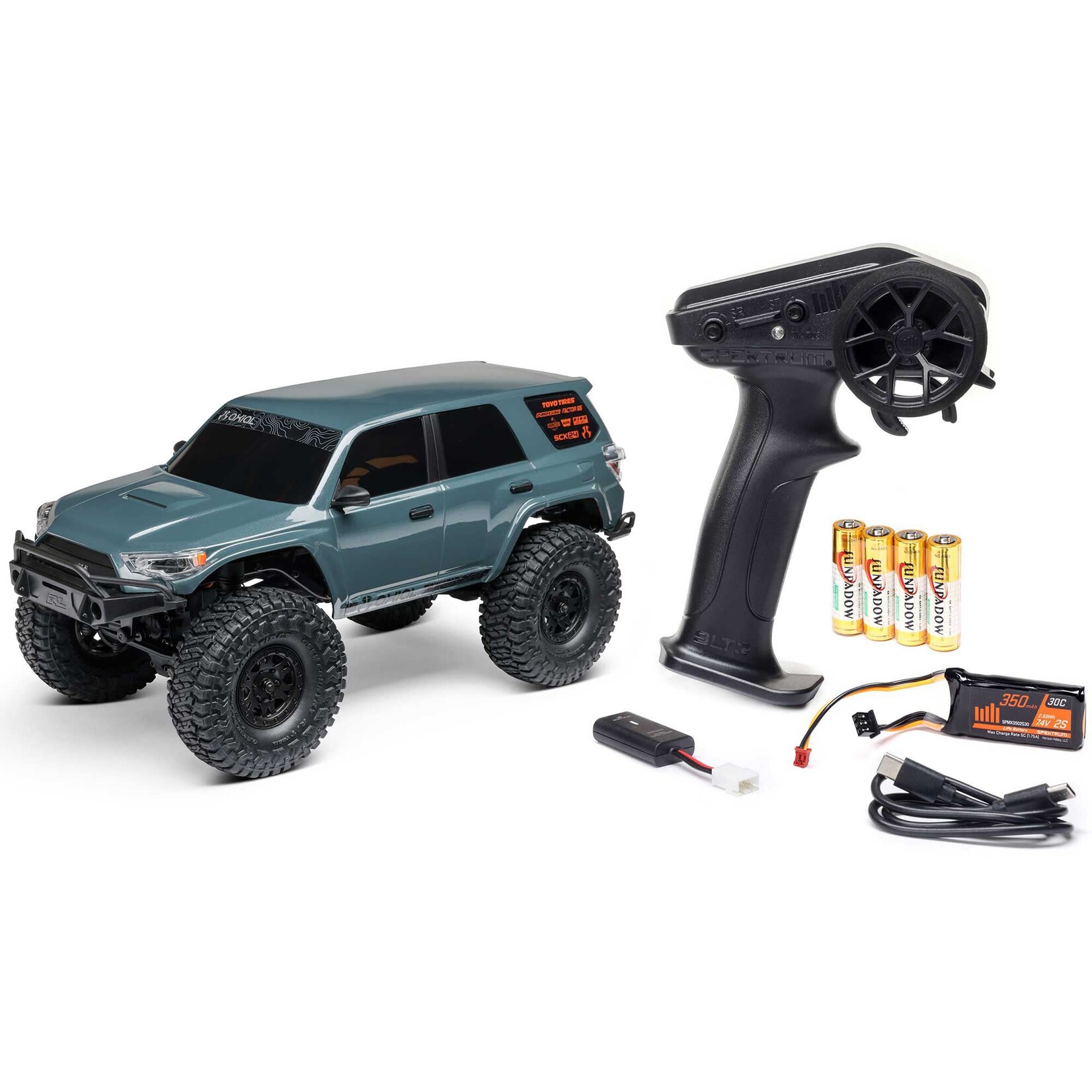 Axial 1/24 SCX24 Toyota 4Runner 4X4 RTR Brushed Rock Crawler (Battery & Charger Included), Gray